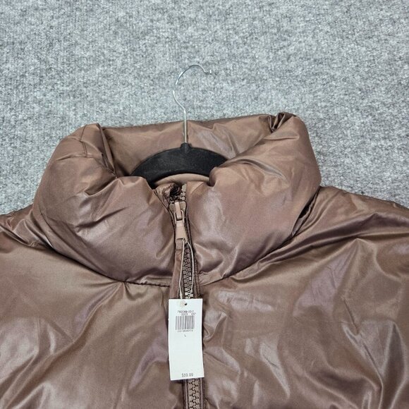 NEW Old Navy Women's Full Zip Quilted Puffer Jacket French Roast Size Large - Picture 4 of 13